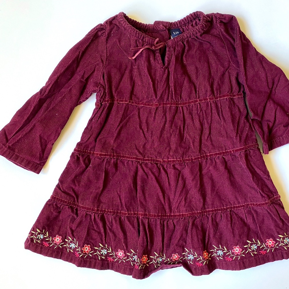 Baby Gap Burgundy Corduroy Dress 18-24M